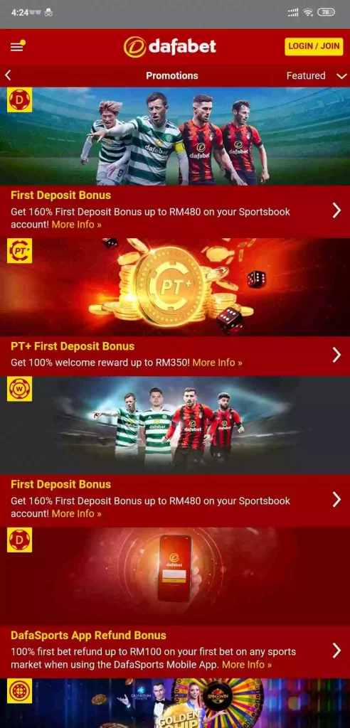Dafabet Apk Bounce and promotion 